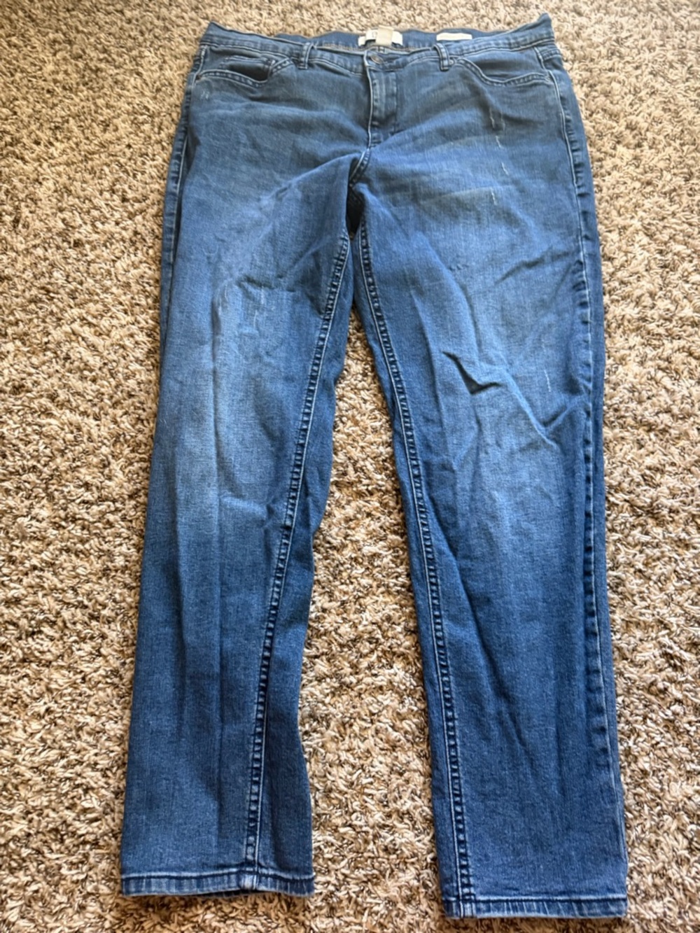 Vintage America Straight-Leg Blue Denim Jeans
